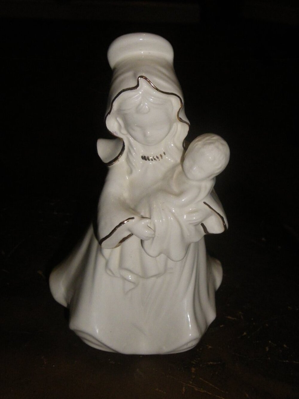 Vintage Ceramic Mary Our Lady & Baby Jesus Ceramic Figurine Holiday Decor